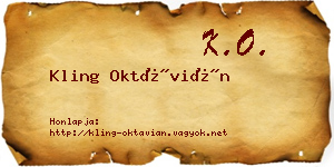 Kling Oktávián névjegykártya