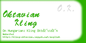 oktavian kling business card